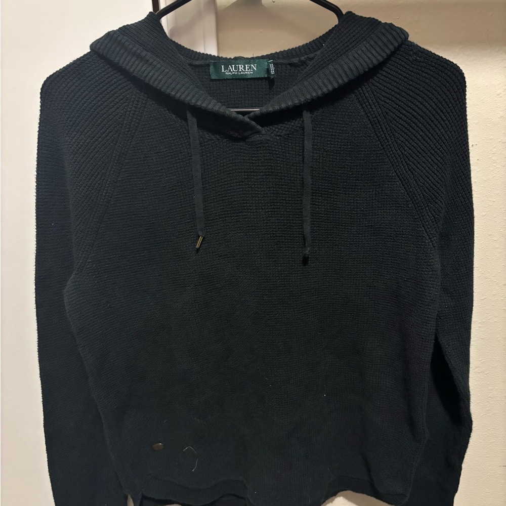 Lauren Black Knit Hoodie
